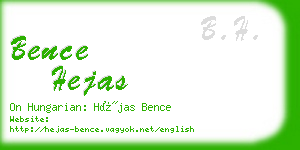 bence hejas business card